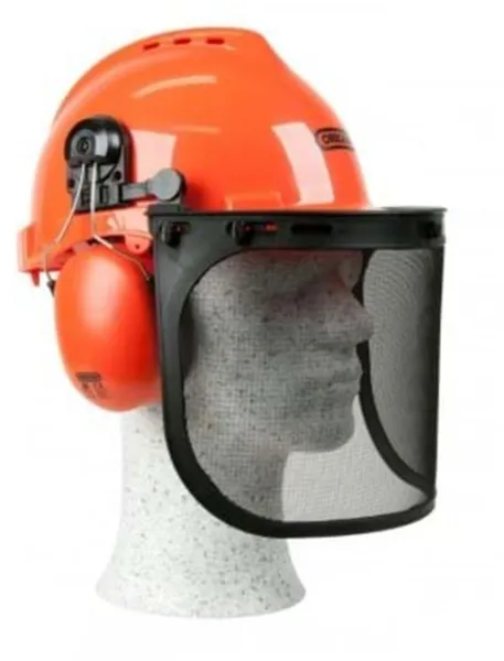 AL-KO Oregon Safety Helmet with Earmuffs and Visor